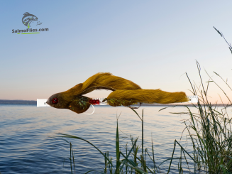 Articulated Streamer | Red Eyed Sculpin Olive | 2 Haken | 12cm | #2 