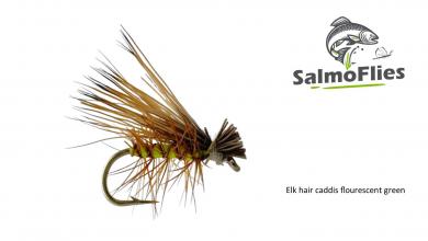 Elk hair caddis flourescent green 12