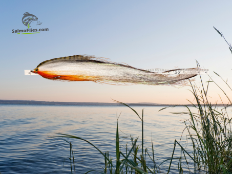 XL Hechtstreamer 23cm Huchenköder 2/0 Einzelhaken SalmoFlies Streamer Nr5 